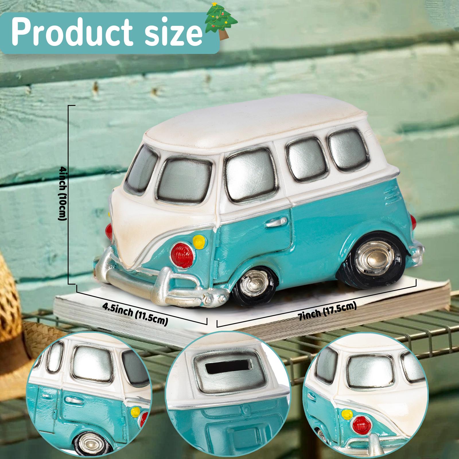 

Классическая копилка-автобус хиппи, коллекционная, декор для дома и офиса, настольный центральный элемент, дисплей для книжной полки - копилка на автомобильную тематику