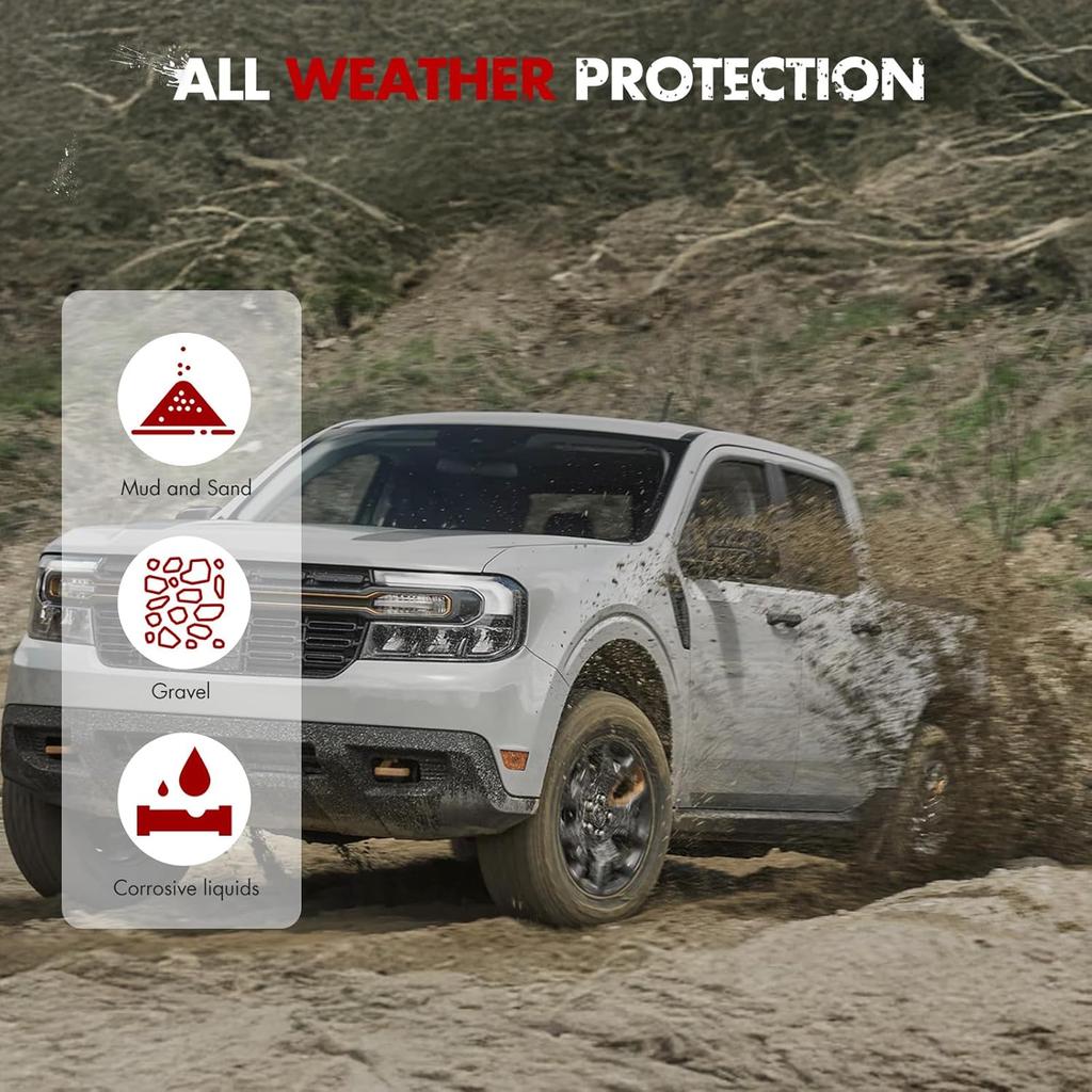 Mabett Rear Wheel Splash Shield Covers For -2025 Ford Maverick Accessories All-Weather Splash Guard Prevent Mud And Stone Debris 2PCS