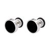 Korean Style Black Enamel Titanium Steel Stud Earrings