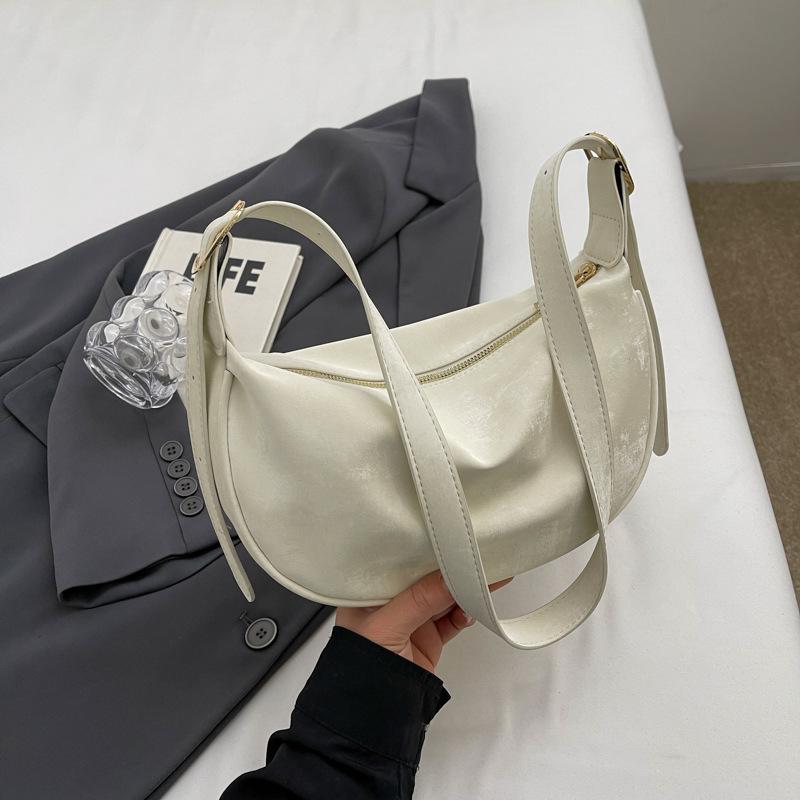 Korean Version of Niche Crossbody Bag Women's Casual Bag Summer New Pink Dumpling Bag Simple One-shoulder Underarm Bag