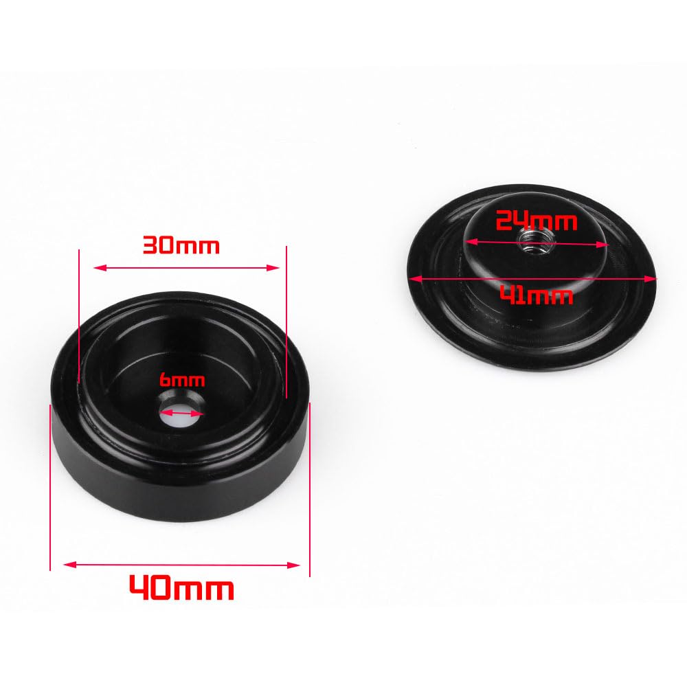 Universal Fit All Vehicle Car Rear Wiperless Kit Wiper Cap Filling Cap (40mm Black)