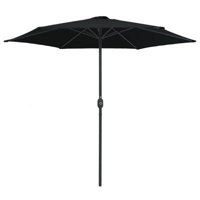Aluminum Mast Sun Umbrella 270 X 246 Cm Black