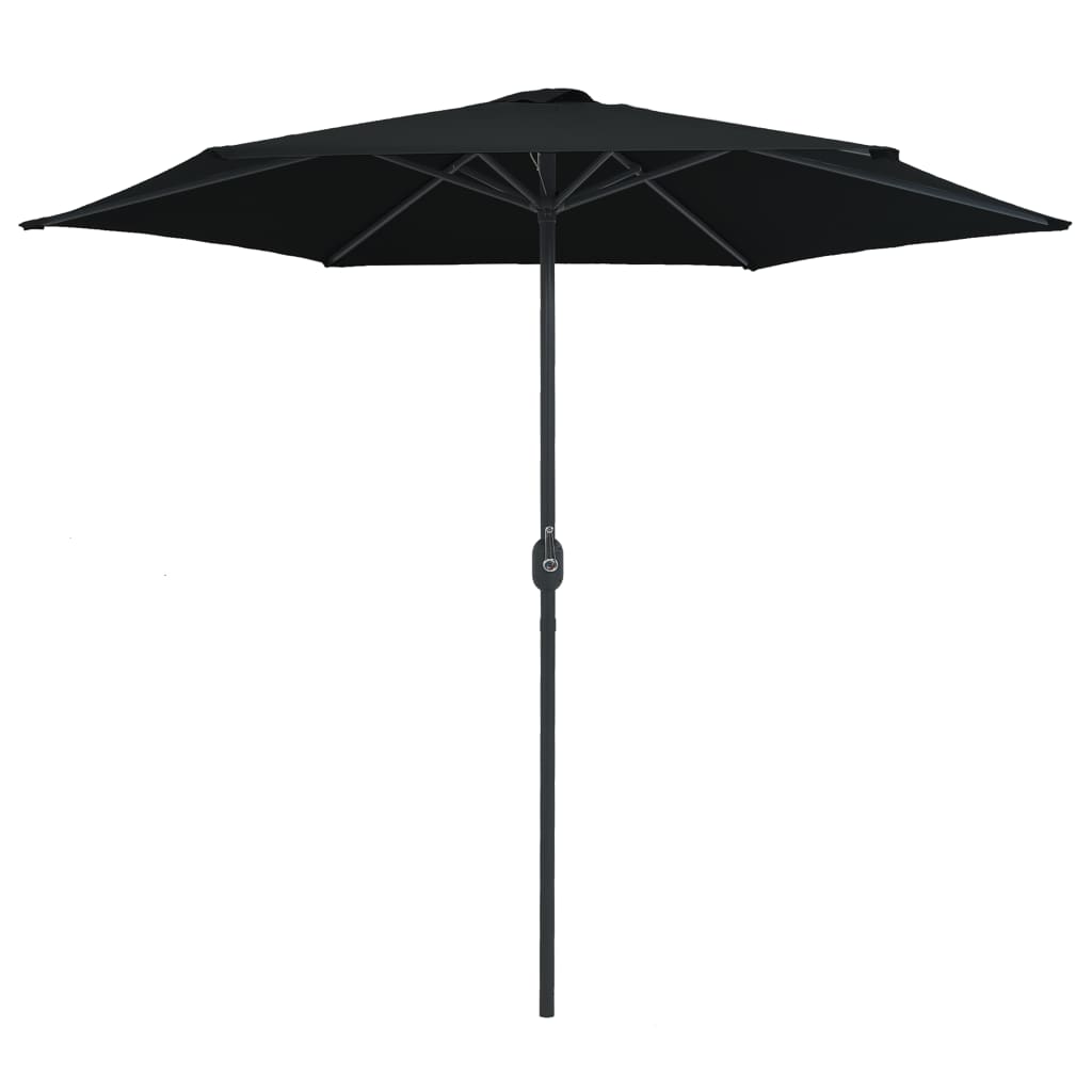 Aluminum Mast Sun Umbrella 270 X 246 Cm Black
