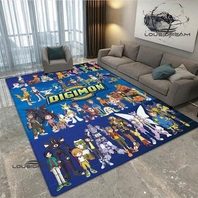 Dywan z nadrukiem kreskówki Digimon 3D Dywan antypoślizgowy Mata do jogi dywany do salonu dywanik Dekoracja sypialni prezent urodzinowy
