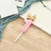 1pc Pink Numbered Birthday Candles Golden Bow Cake Decoration for Children boys Girls Teenage Birthday Baking Decoration Plugins