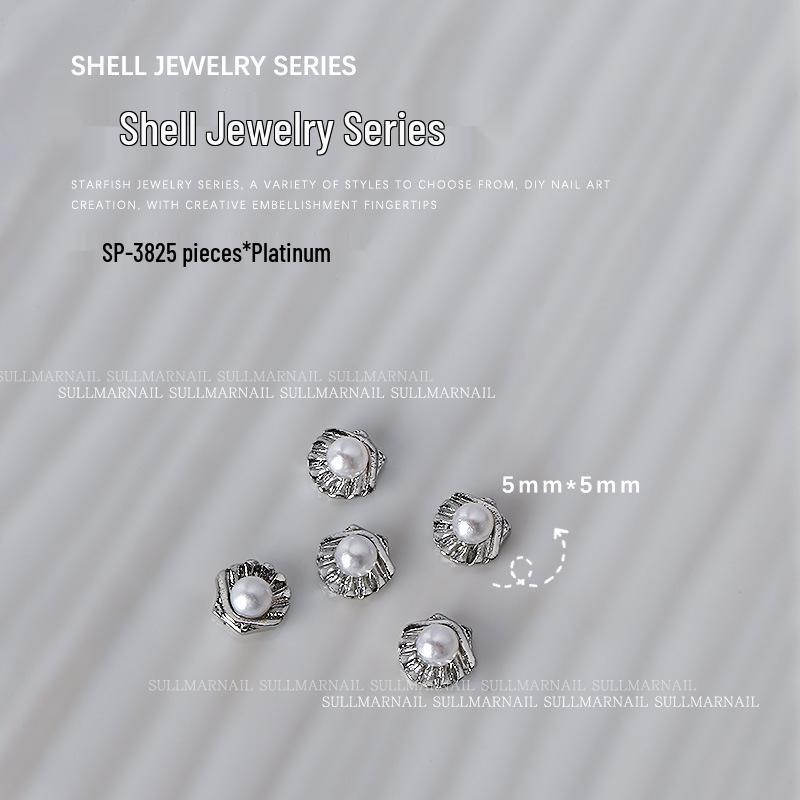 

Пляжные Морские Звезды Шармы для Ногтей: Набор из 5 предметов с жемчугом, ракушками и металлическими стразами