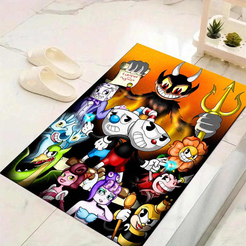 Cuphead Carpet Rug for Living Room Bedroom Home Sofa Decoration,Kids play Non-slip Floor Mat