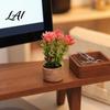 Realistic Artificial Bonsai Mini Plants with Vase Small Fake In Handwoven Seagrass Flowers for Desk Baskets Faux Floral Arrangement Shelf