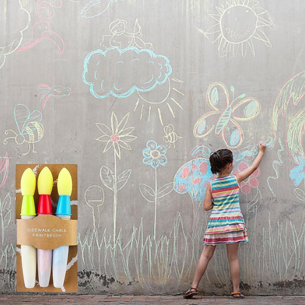 Washable Sidewalk Chalk Paint Brush Set Suitable For Teenagers And Children