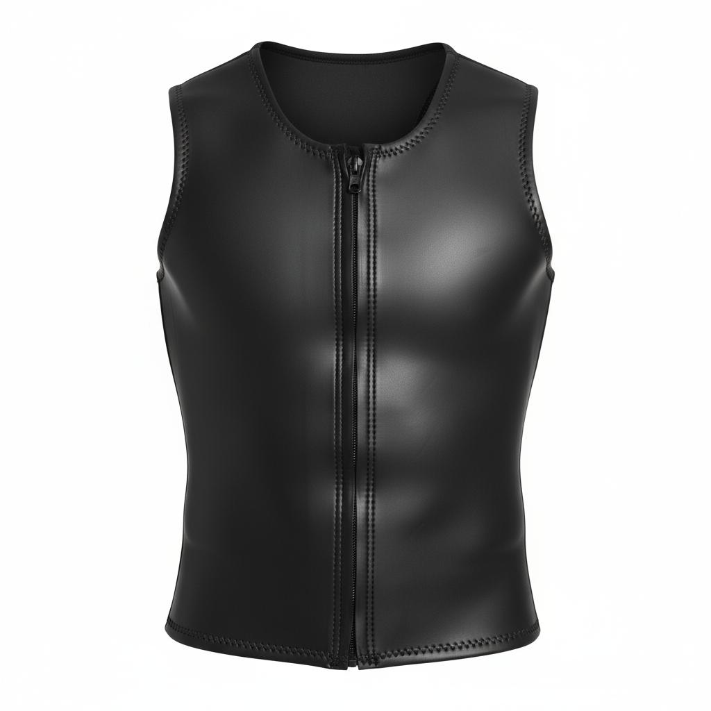 

2MM Neoprene Wetsuit Vest - Smooth Skin,Front zipper, Extra Elastic, CR Diving Approved, S to XXL with Exceptional Flexibility M