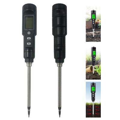 Půdní tester EC Teplota Digitální půdní testovací sonda Měřič s podsvíceným displejem Přenosný měřič salinity půdy Měření