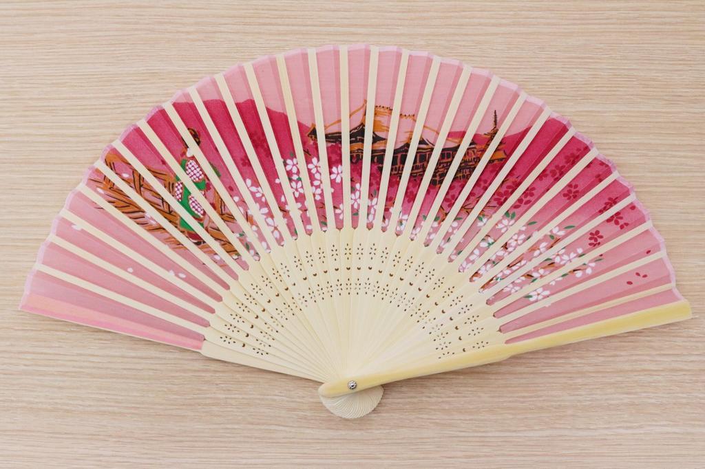 Matsumi Crafts Folding Fan Maiko Pink (Silk)