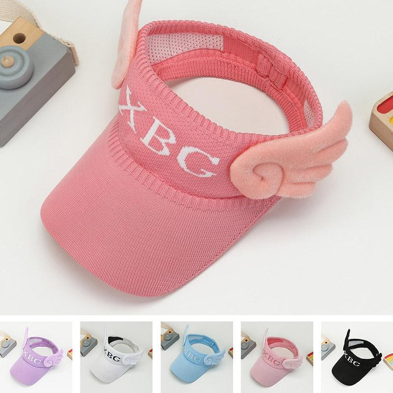Summer children's fashion open-top sun hat, cute cartoon large brim, UV protection, breathable baby sun hat