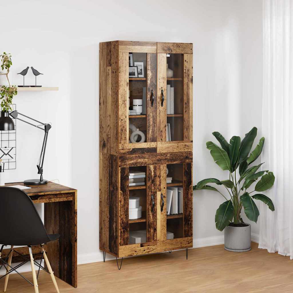 Highboard Reclaimed Wood 69.5 x 34 x 180 cm Particle Board