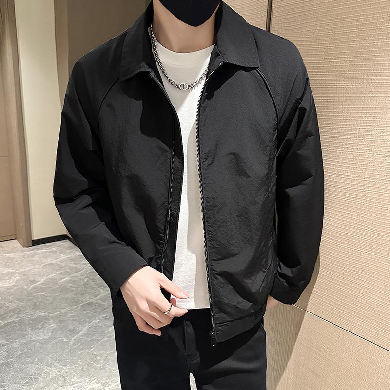 Cleanfit Black Short Executive Jacket Cotton Clothes Men'S Autumn And Winter American Front Shoulder Jacket Mature And Stable Men'S Clothing