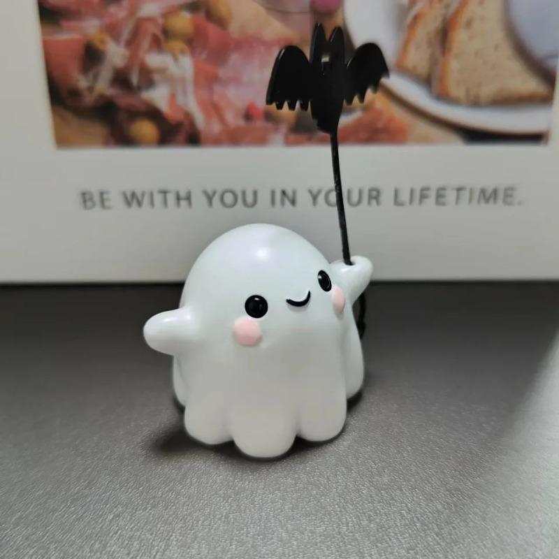 1 Stück Halloween Niedlicher Geist Fledermaus Anbringen Ornamente, Geist Fledermaus Desktop Party Dekoration, Party Kleines Geschenk, Kleiner Finger Niedlicher Geist