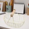 1Pcs Retro Style Storage Basket Iron Household Kitchen Organizer Decorative Fruit Bread Container Desktop Organizer for Home