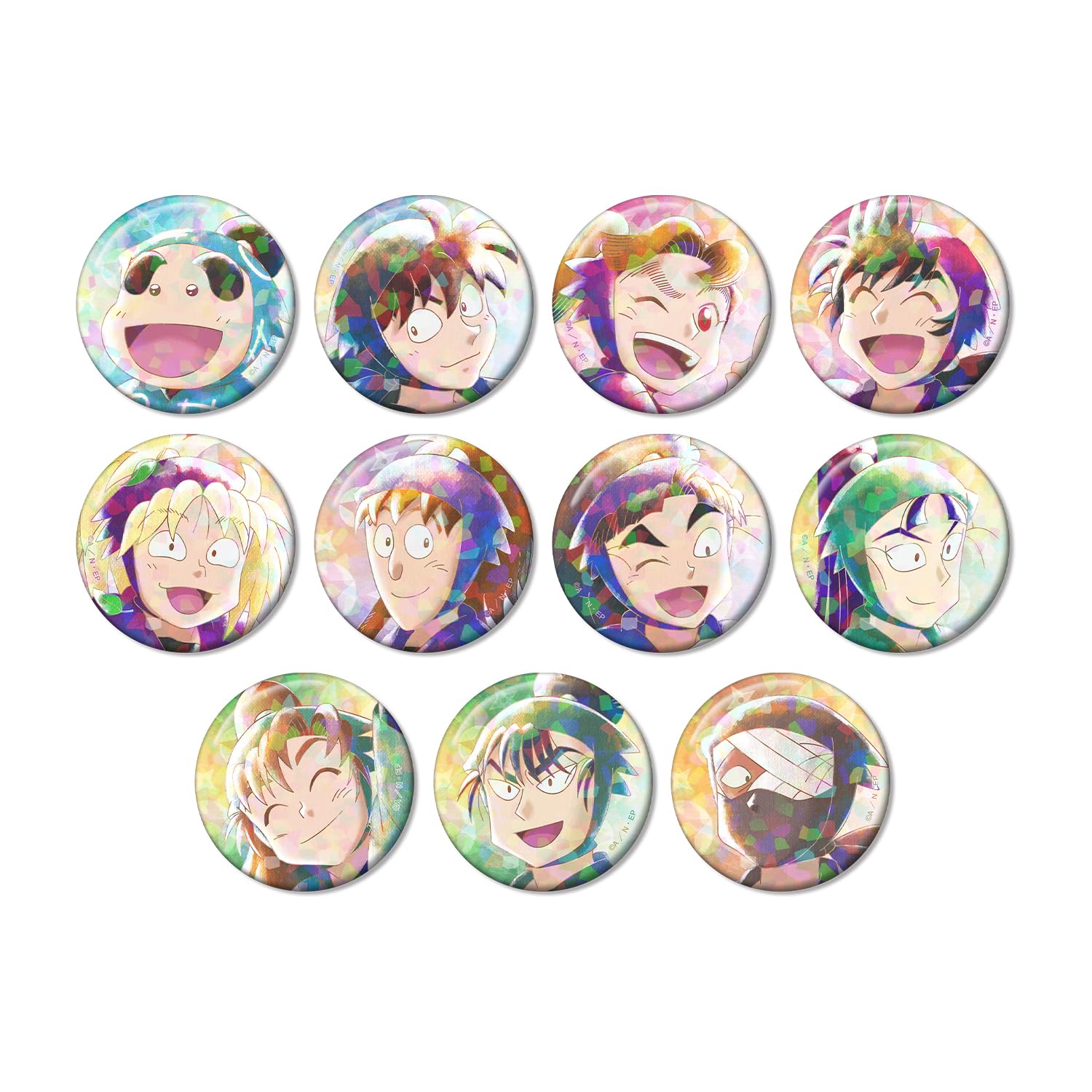 Nintama Rantaro Trading Ani Art aqua label Hologram Can Badge Box ver.B 11-Piece