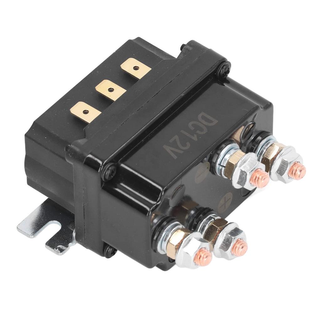 Brass 12V 250A Winch Relay Kit with Remote Control Relay Contactor Switch for Industrial Vehicle Winch Remotes