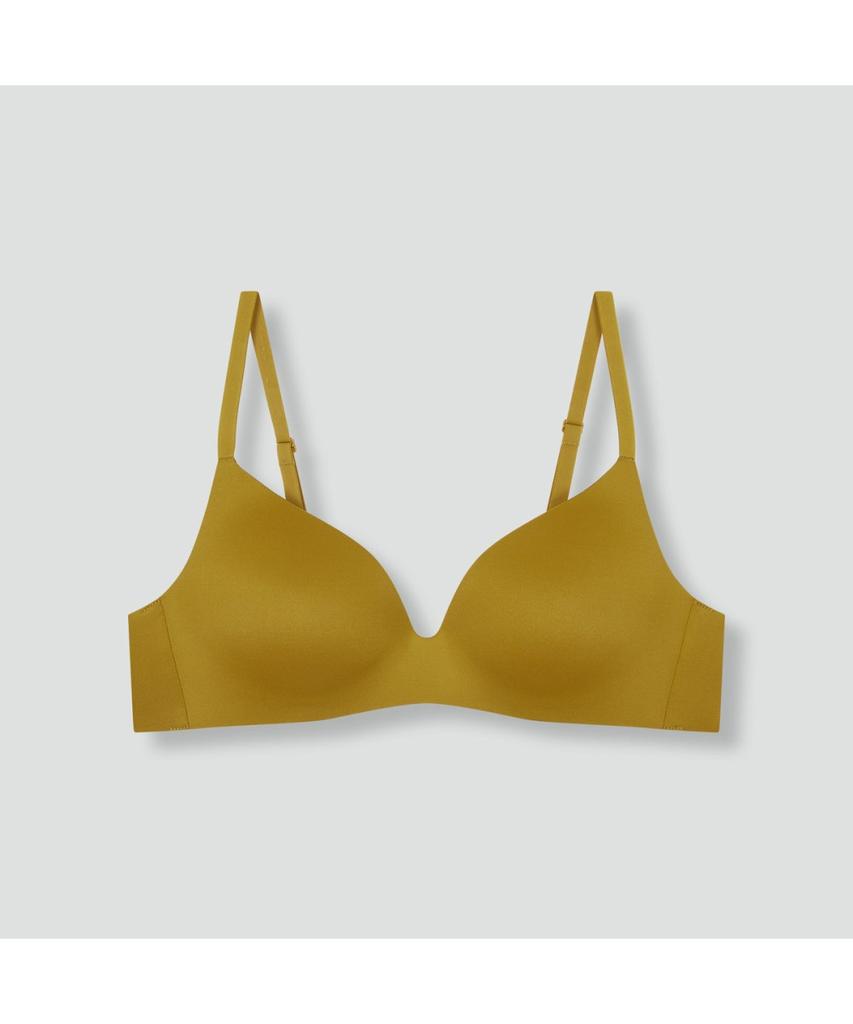 Jaju Women'S Perfect No-Line One-Mold Bra_Mustard
