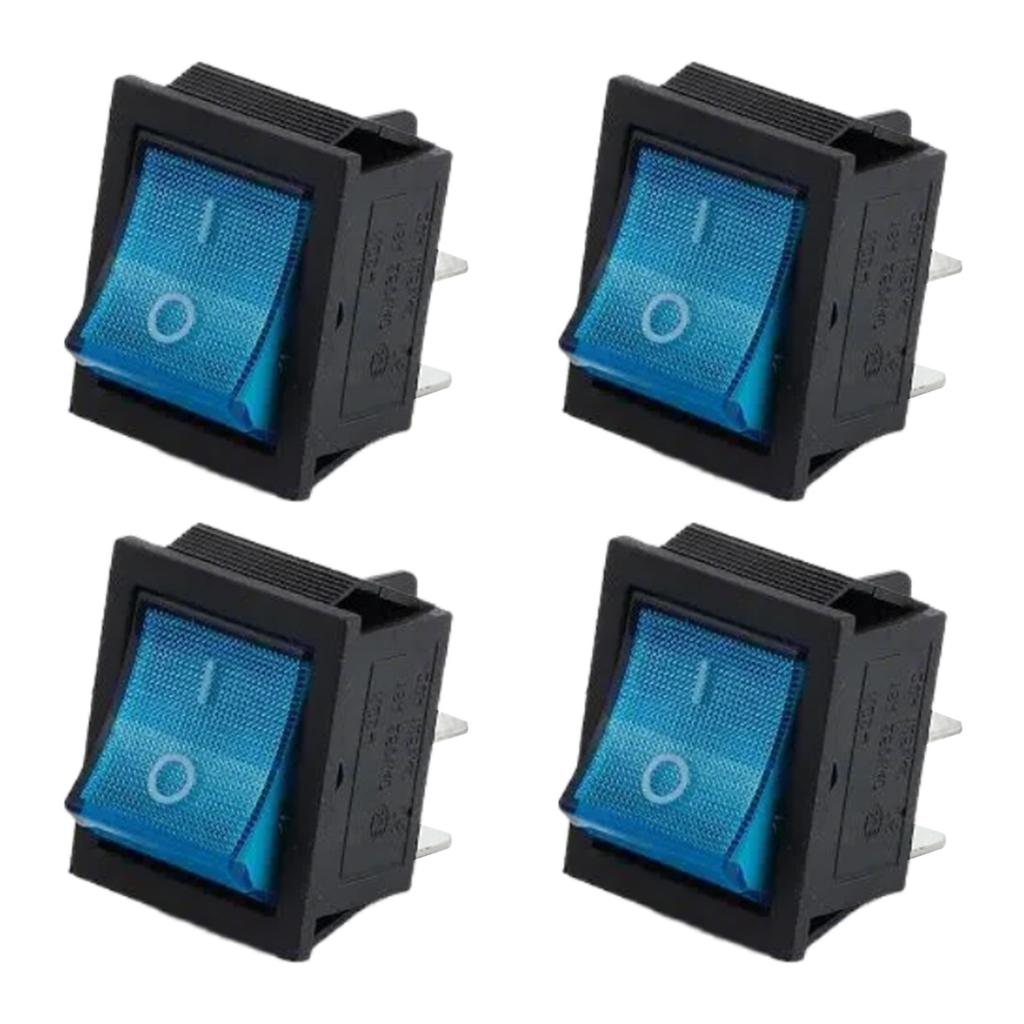 Pack Of 4 Rocker Switches With LED Indicators Light Accessory for Easy Operations In Various Electrical Circuits