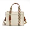 Large capacity canvas tote bag women's new high-end texture handbag fashionable shoulder messenger bag