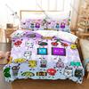 3D Print BFDI Inanimate Insanity Bedding Set 3PCS Kawaii Duvet Cover Set Bedroom Decor for Game & Animation Lovers