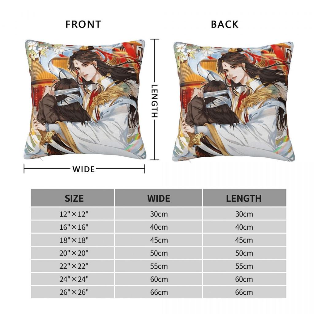 Heaven Officials Blessing Tgcf Pillow Cover Tgcf Vintage Pillow Case For Sofa Home Cushion Cover Soft Graphic Pillowcases Gift