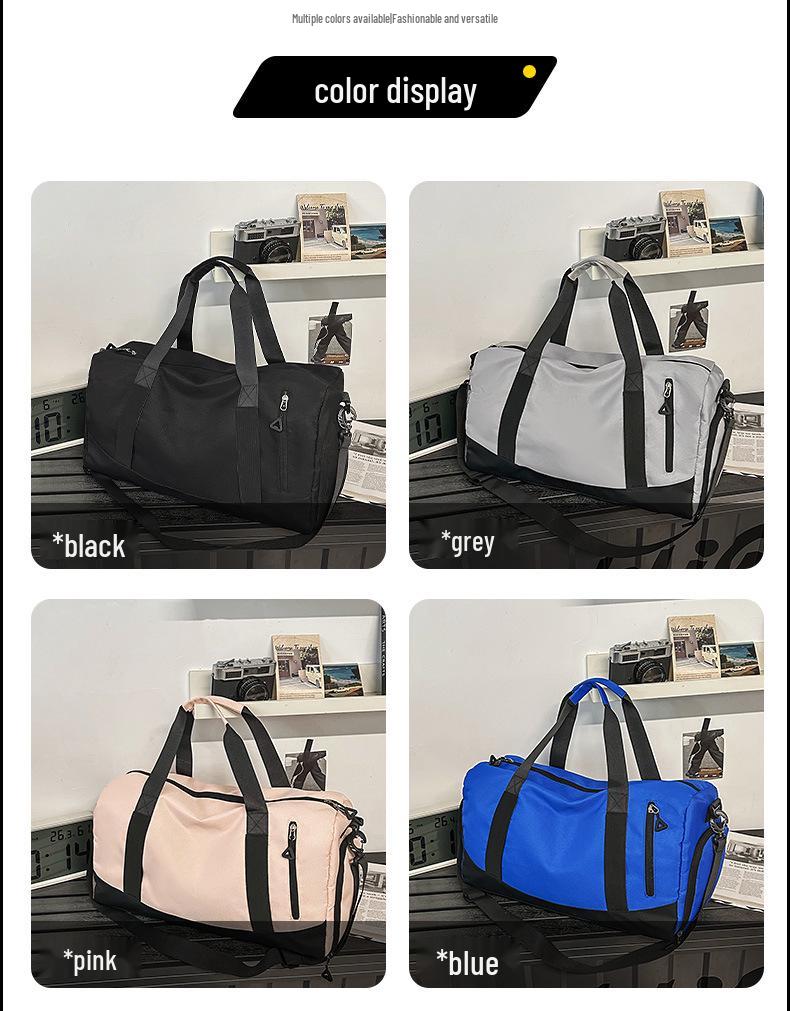 Cross-border Fitness Bag: Logo Customizable, Dry/Wet Separation, Yoga, Travel, Trolley