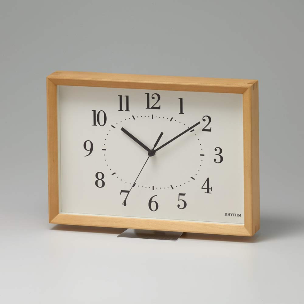 RHYTHM Radio Wall Table A4 Wooden Interior Light RHYTHM PLUS 8MY557SR06 Clock, Clock, Clock, Size, Frame, Clock, Brown, 21x29.7x5.2cm