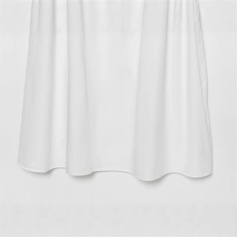 Women's Pleated Bow Backless Midi Dress with Stand Collar