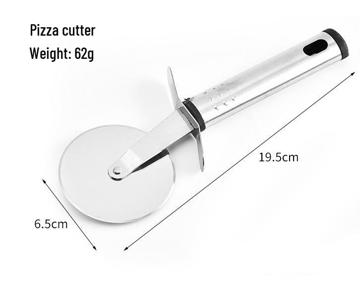 Stainless Steel Pizza Peel & Cake Transfer Shovel - 10 Pie Cutter & Baking Tool
