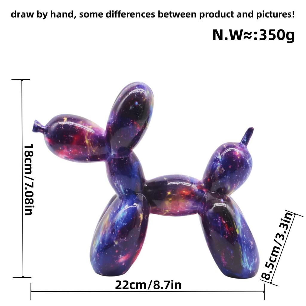 Creative Graffiti Balloon Dog Ornament for Home Décor: Artful Figurine for Study, Wine Cabinet, and TV Stand