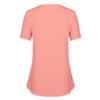 Damen Tops Casual Rundhals T-Shirts T-Shirts Ösen Spitze Panel Knöpfe Shirts