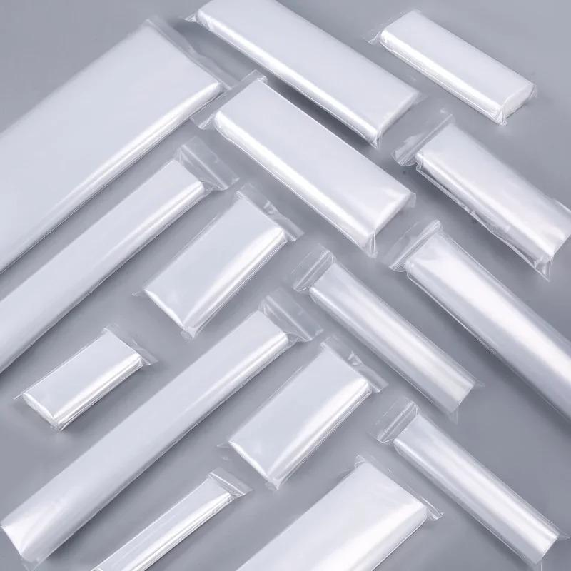 100pcs PE Long Strip Sealing Bag Transparent Thickening 0.16mm Self Sealing Bag Candy Storage Remote Control Packaging Bag