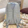 New high-value and fresh college style ins schoolbag for junior high school students, casual, simple, lightweight and large-capacity backpack.