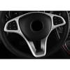 Matte Silver Cover Trim For Benz C-Class W205 Steering Wheel Border Strip 15-18