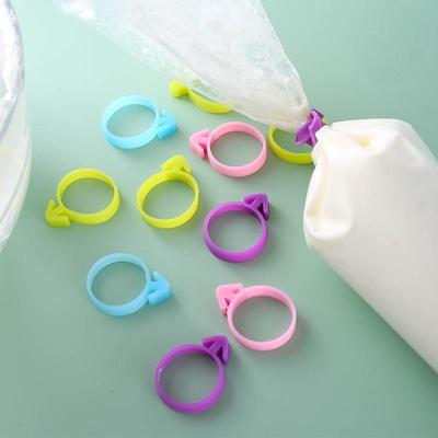 Anneaux d'étanchéité en silicone multicolore pour poches à douille