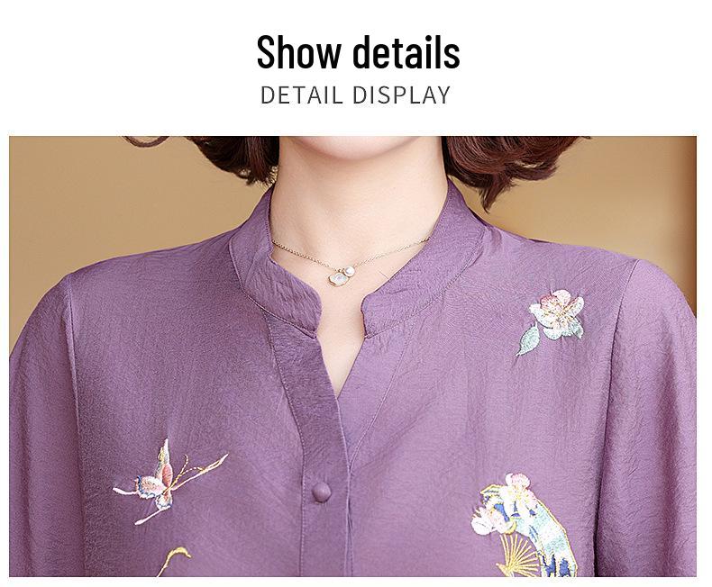 2024 Trendy Summer Mid-Sleeve Top Set for Middle-Aged & Elderly Women