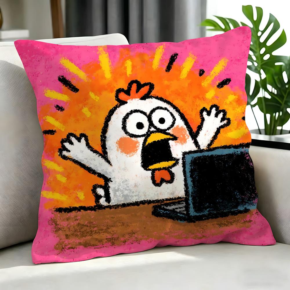 Cartoon CCartoon Animals on Computer Cushion Cover Cushion Cover Set Pcs x x x Pillowcase Decorative Sofa HomeDecor