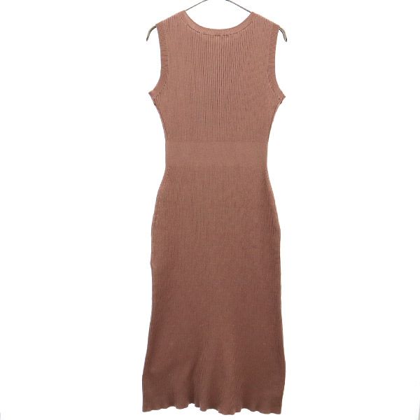 SNIDEL SWNO204032 No Sleeve Rib Long Dress F Brown Women Used