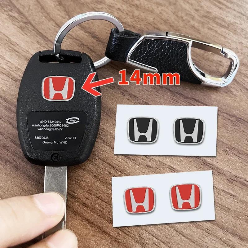 5pcs/10Pcs Car Emblem Remote Key Stickers Badge For Honda Civic Fit Jazz Accord CRV HRV City Odyssey Passport Pilot Vezel
