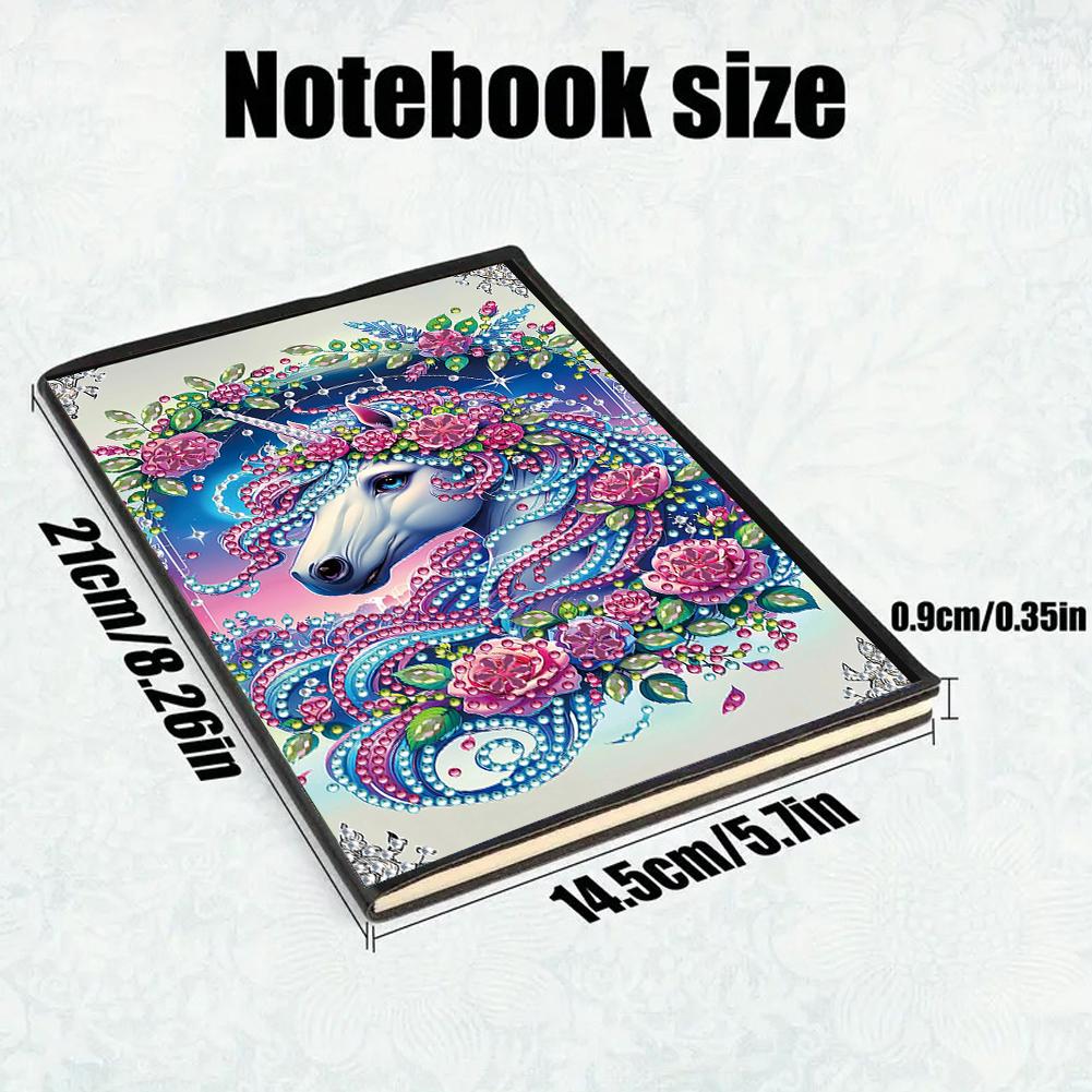 Diamond Painting Diary Book 50 Pages Crystal Notepad Sketchbook A5 Size 5D DIY Diamond Art Painting Notebook Kit