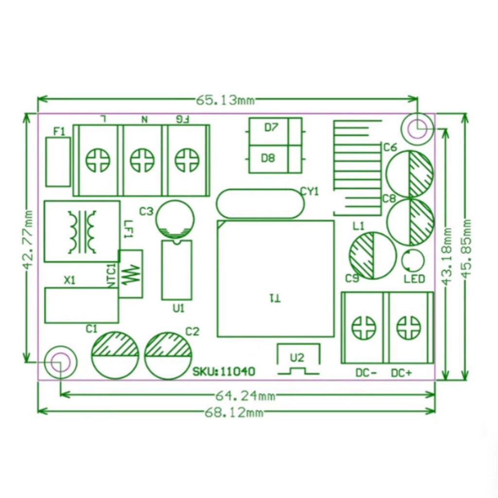AC220V To DC5V 3A Switching Power Board Overload Protections High-Efficiency Conversion Circuit For Electronics Projects