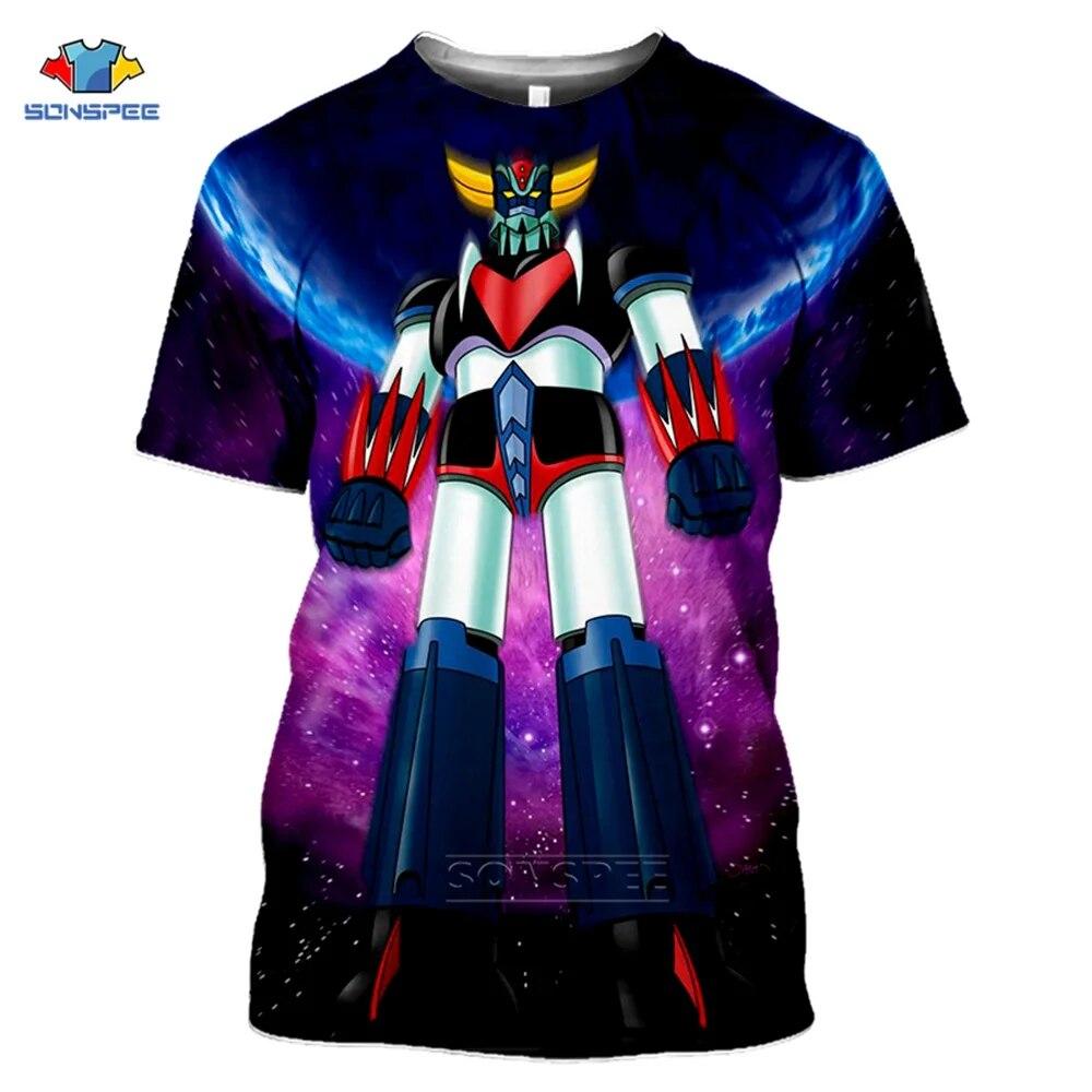 

SONSPEE мужские и женские футболки с 3D принтом Goldorak, повседневная уличная одежда в стиле Харадзюку, хип-хоп, с короткими рукавами, винтажные футболки с аниме, топы, рубашка M
