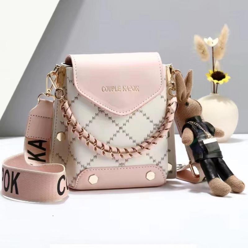 

Versatile Women s Crossbody Phone Bag - Korean Style Summer Mini Shoulder Bag 18x10x18 cm розовый