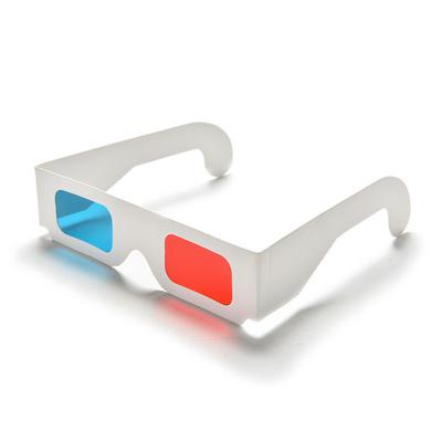 10 szt. Uniwersalny papier anaglifowy tekturowy czerwony niebieski cyjan okulary wideo 3D