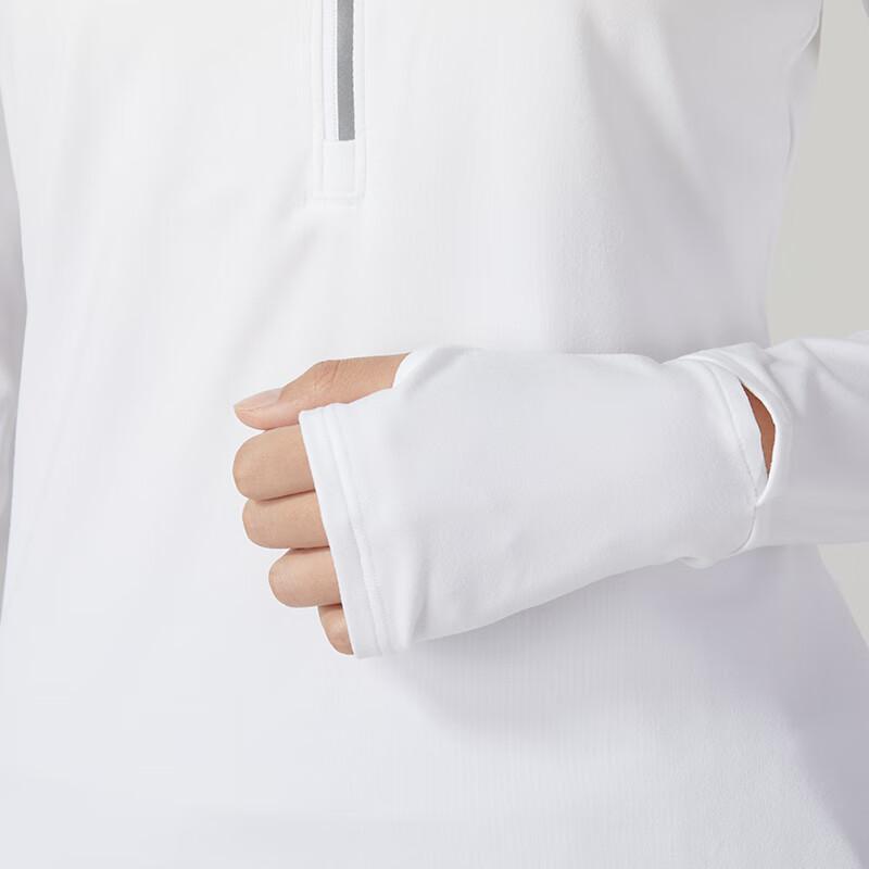 Under Armour Solid Color Breathable Pullover Long Sleeve T-Shirt Women tops White 1379349-100