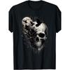 Moonlit Raven Skull Dark Fantasy Art T-Shirt