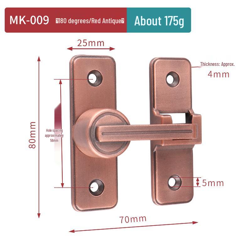 Zăvor luminos pentru ușă de baie, fără găurire